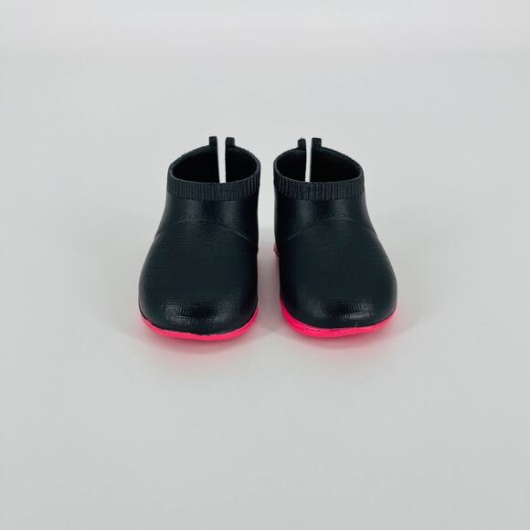 OG Black Short Ankle Height Rubber Booties Hot Pink Soles for 18 Inch Dolls GUC - Picture 11 of 14